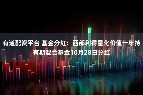 有道配资平台 基金分红：西部利得量化价值一年持有期混合基金10月28日分红